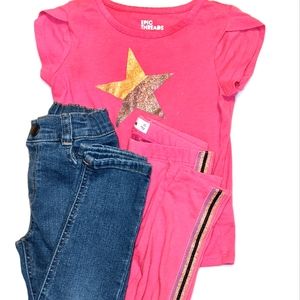 Epic Threads Toddler Girls Outfit & Jeans Sz 4t, 5t